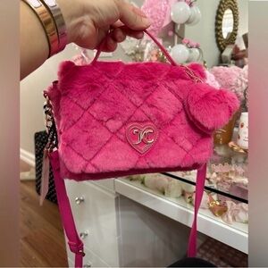 Juicy couture let’s get cozy Crossbody pink flash